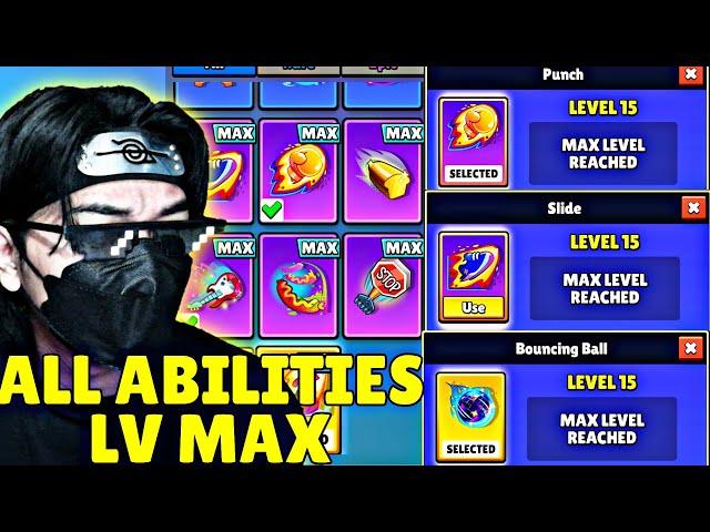 REVIEW ALL ABILITIES LV MAX AT STUMBLE GUYS VERSION 0.75  ALL EMOTE BECOME OPER POWER?