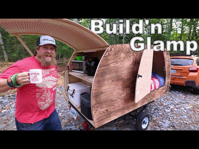 Tiny Glamper Camper Build and Camping - Glamping Build Challenge Vs. @ModernSelfReliance