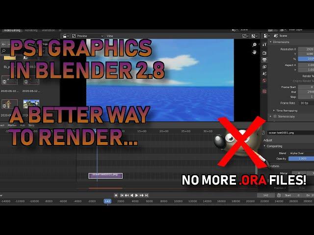 How to make PS1-esque graphics with Blender 2.8 (A better way to output and render)