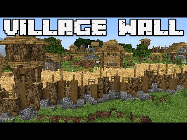 How to defend against a Pillager Raid : PLAINS VILLAGE WALL : MINECRAFT 1.14