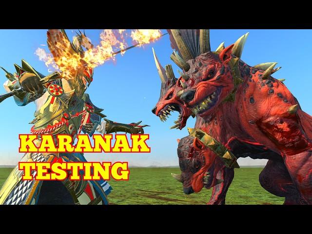 Testing Karanak against strong Legendary Lords. Total War Warhammer 3