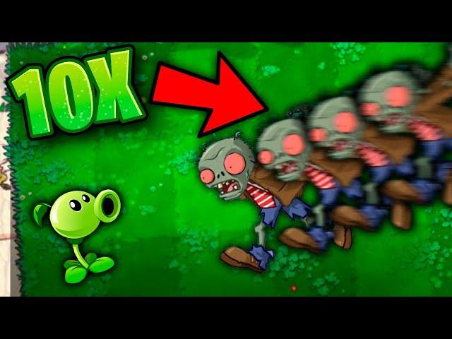 ¿Es posible terminar Plantas vs zombies al 10x de velocidad?