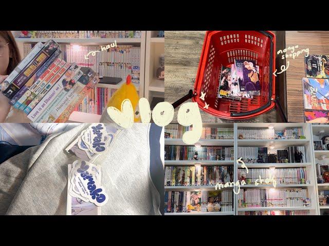 manga shopping + haul, reading manga l vlog 