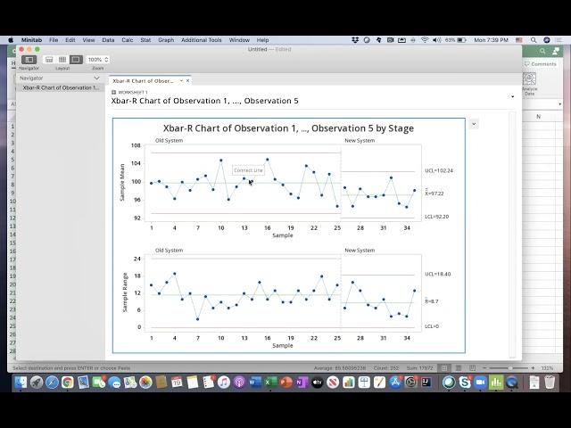 Minitab Control Charts with Multiple Stages