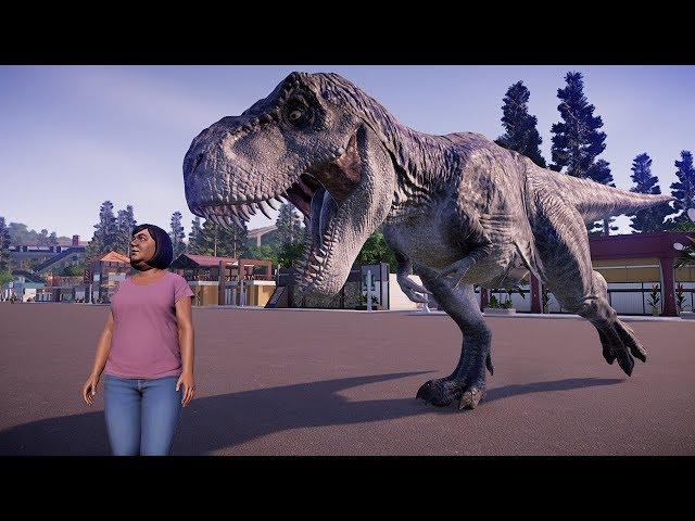 Jurassic World Evolution - Big Blue and Indoraptor Breakout & Fight  Dinosaurs Fighting