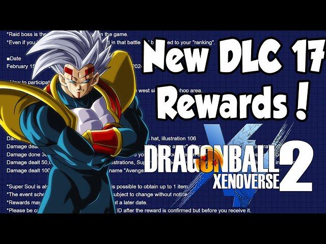 Xenoverse 2 New DLC 17 Raid Rewards & Details