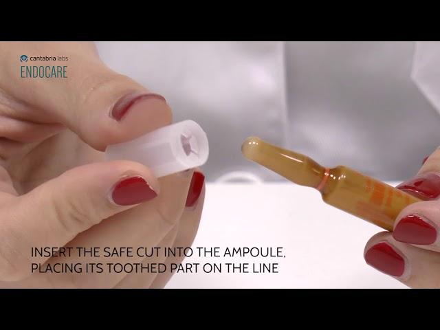 HOW TO OPEN AMPOULES SAFE CUT ENDOCARE SPF30