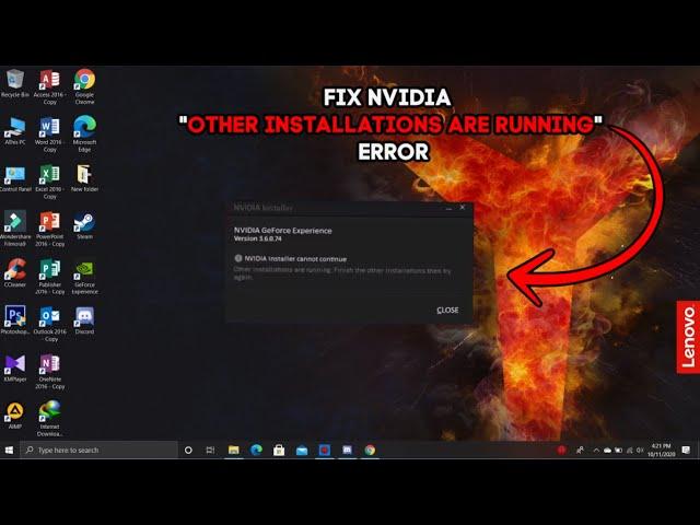 How to fix Nvidia Geforce Experience "Other Installations are Running" error