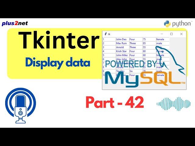 Connect MySQL Database with Tkinter | Python GUI Tutorial | #Python #Tkinter #PythonGUI