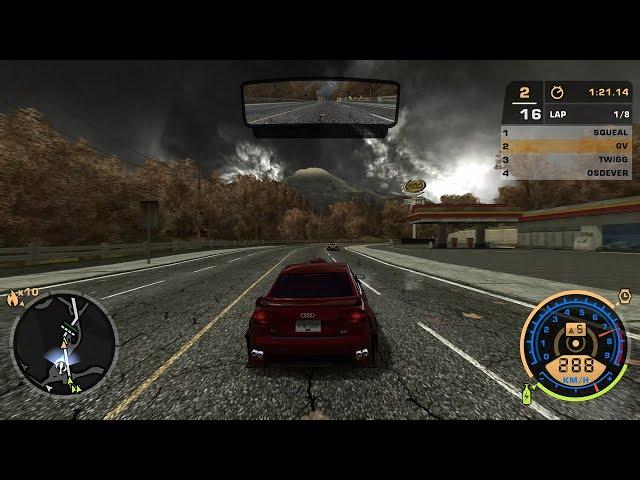 NFS Most Wanted REDUX V3 - Audi A4 VS 15 Opponents + Max Level Cops