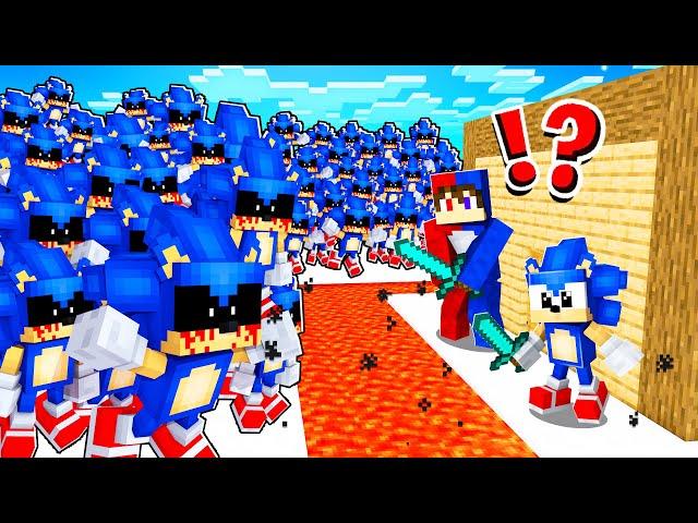 ¡10,000 Sonic.Exe Vs La Casa Más Segura De Minecraft! 