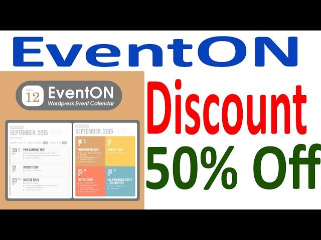 50% Off EventON Plugin Discount -  Best Event and Calendar Wordpress Plugin