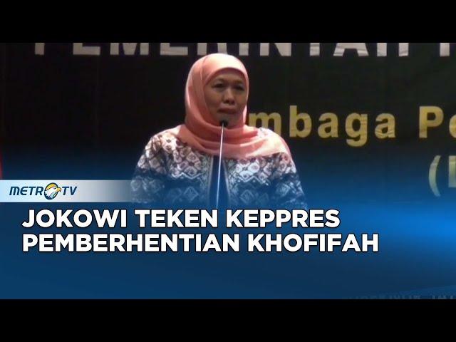 Berita Pemilu - Jokowi Teken Keppres Pemberhentian Gubernur Jatim Khofifah