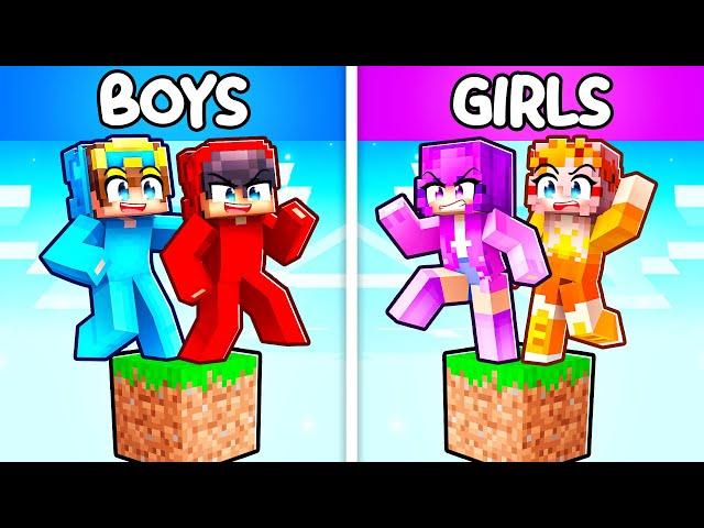 One BOYS Block vs One GIRLS Block in Minecraft!