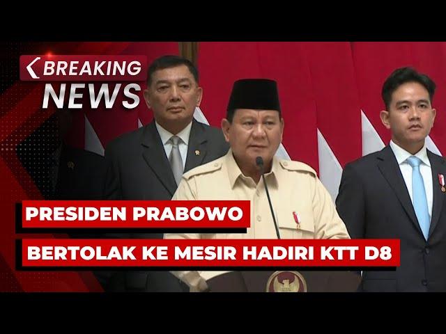 BREAKING NEWS - Presiden Prabowo Bertolak ke Mesir Hadiri KTT D8 dari Halim Perdanakusuma