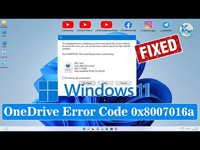  How To Fix OneDrive Error Code 0x8007016a in Windows