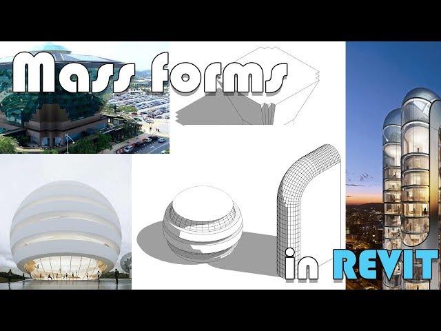 Mass forms in Revit (How to create shape of building) [LR5M] (Quick modelling)