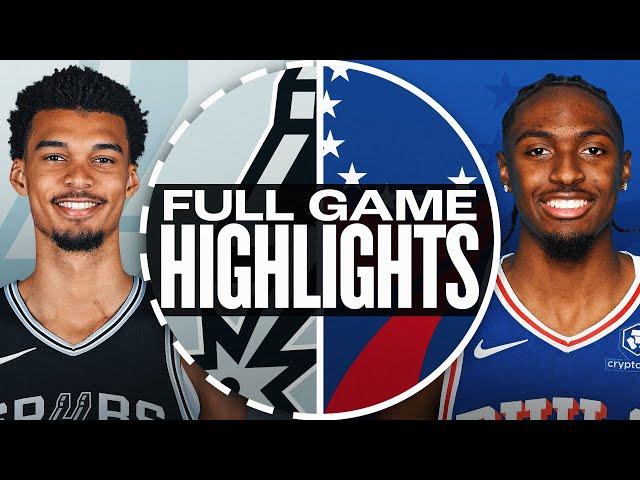 SPURS at 76ERS | FULL GAME HIGHLIGHTS | December 23, 2024