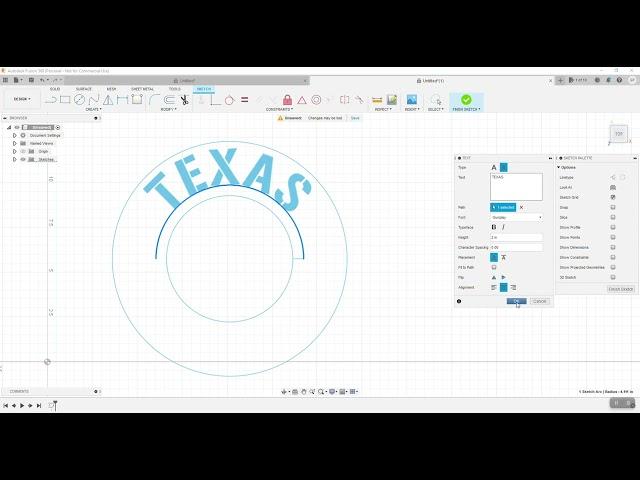 Fusion 360 Quick Tip - How to Create Text on Circle