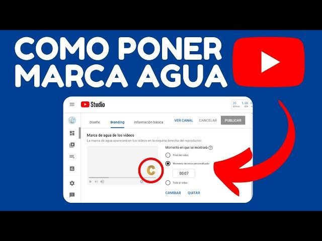  Como Diseñar y PONER MARCA DE AGUA YOUTUBE en PC 2021