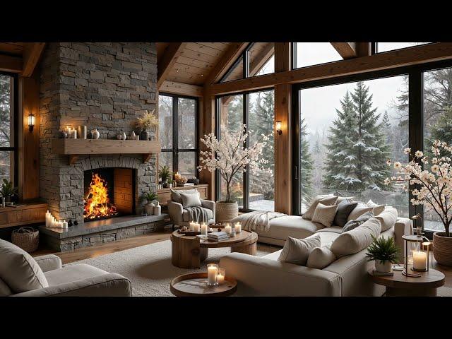 Cozy Wooden CabinRelaxing Fireplace and Rain Sounds for Deep Sleep