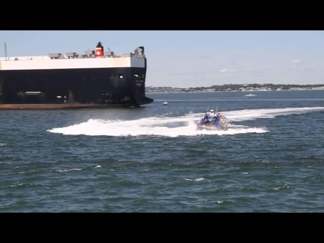 Codzilla in action in Boston outer harbor HD