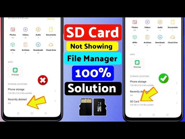 SD Card Not Showing In File Manager | How To Fix Memory Card Not Showing Problem In Mi Phone