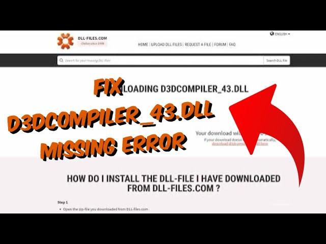 How To Fix d3dcompiler_43.dll Missing Error On Windows 11/10/7