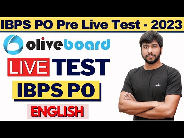 Oliveboard-IBPS PO LIVE TEST 2023 | Complete Solution | English by Varun Chitra | StudyQuick #ibpspo