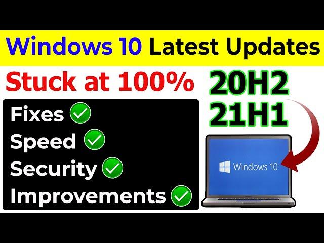 How to Fix Windows 10 Latest Update 20H2 and 21H1 | Stuck at 100% (Solved)