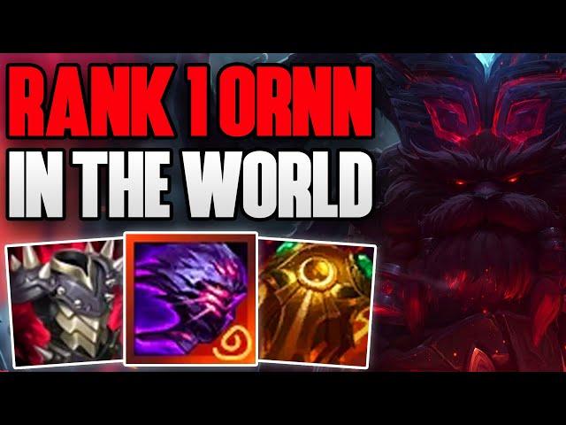 RANK 1 ORNN IN THE WORLD CHALLENGER GAMEPLAY! | CHALLENGER ORNN TOP | Patch 13.8 S13