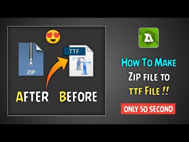 How to Make Zip File to ttf/otf File | zip फ़ाइल को ttf फ़ाइल कैसे बनाये  TECHNO VICKY 