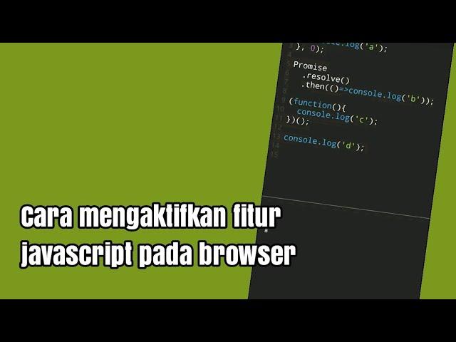 Cara mengaktifkan fitur javascript pada browser
