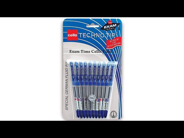 Cello Technotip Ball Pen Set-Pack Of 10 (Blue) Unboxing & Review