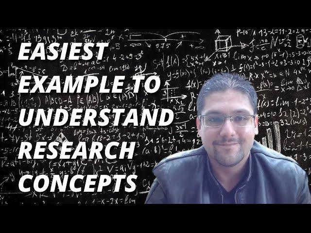 EASIEST EXAMPLE TO UNDERSTAND RESEARCH CONCEPTS / Dr. Hassaan Tohid