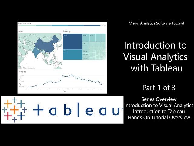 Introduction to Visual Analytics with Tableau (Part 1 of 3) #Data Science #Visualization