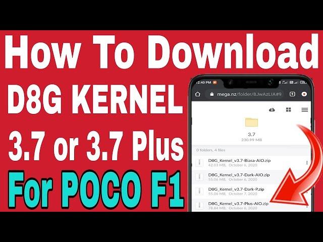 How To Download D8G Kernel 3.7 or 3.7 Plus For POCO F1 | Best Gaming Kernel For POCO F1