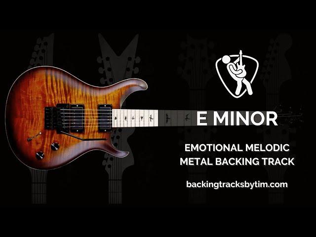 Emotional Melodic Metal Backing Track in E Minor | 70 BPM