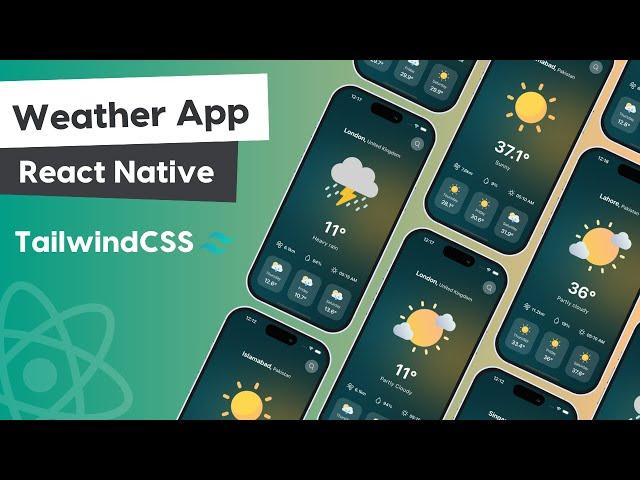  Build Weather App Using React Native | React Native Projects | Beginners