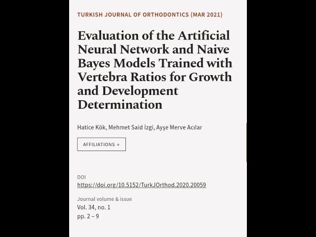 Evaluation of the Artificial Neural Network and Naive Bayes Models Trained with Verte... | RTCL.TV