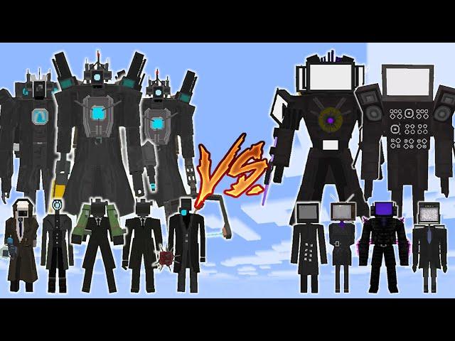 All SKIBIDI CAMERAMAN vs All SKIBIDI TV MAN | MINECRAFT PE BATTLE