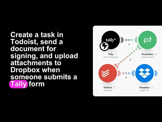 Automatically create a task in Todoist & send a document when Tally form is submitted