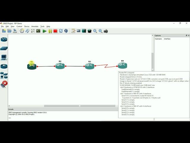 Simple RIP Configuration Using GNS3 (CISCO Routers)