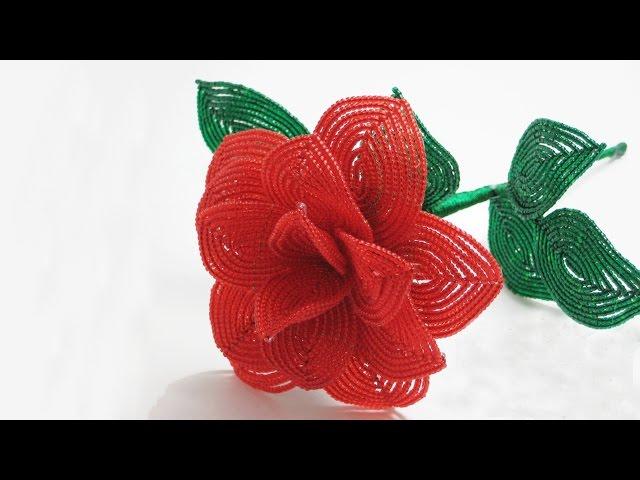 French beaded flowers : rose