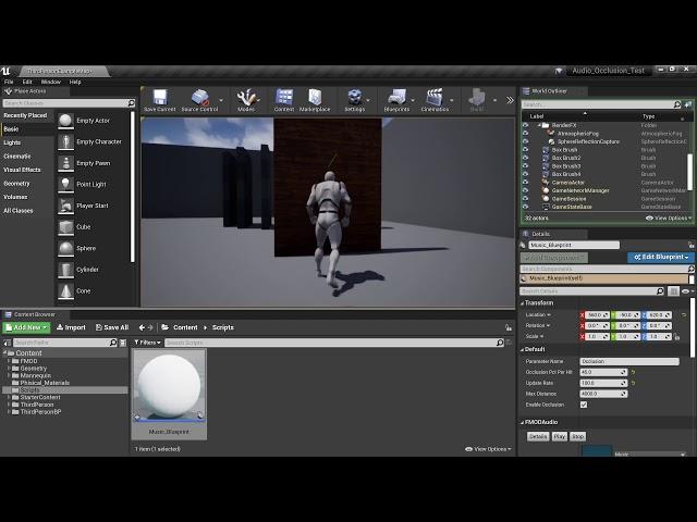 FMOD & UE4 | Simple Audio Occlusion System