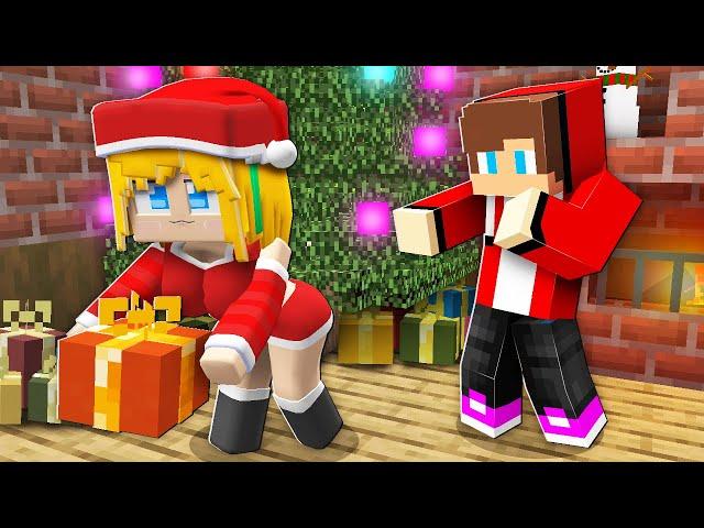 JJ and MIKEY caught SANTA GIRL on Christmas Night in Minecraft - Maizen