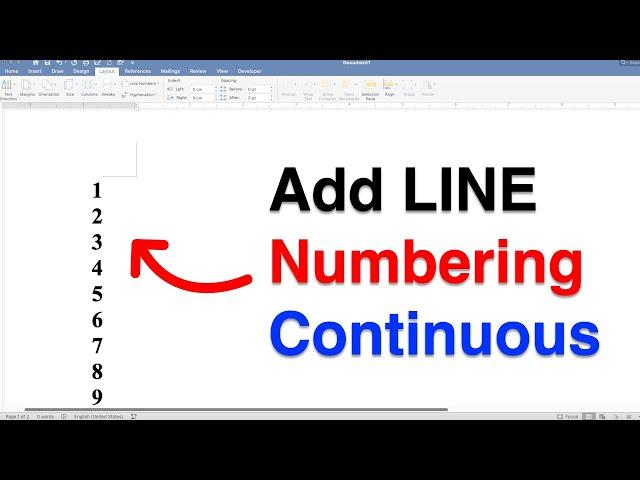 How To Add Line Numbering In Word