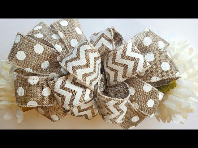 DIY DOLLAR TREE BOW TUTORIAL | CRAFT IDEAS | WREATH SWAG