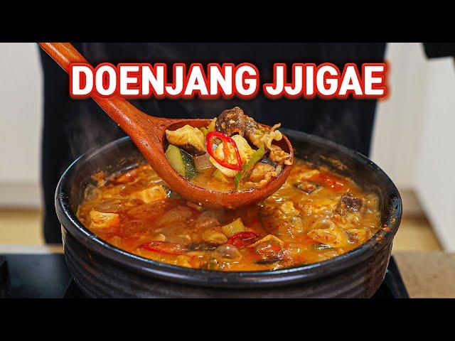 Making The Ultimate Korean Comfort Food Doenjang Jjigae, Soybean Paste Stew With Beef Brisket