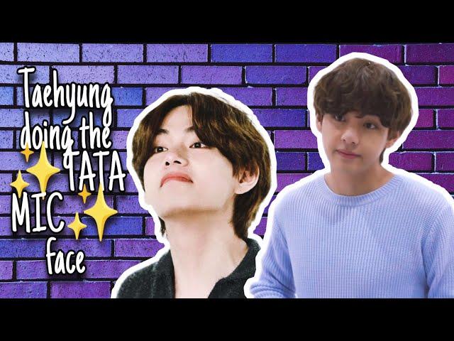 Taehyung doing the TATA MIC face |Compilation|